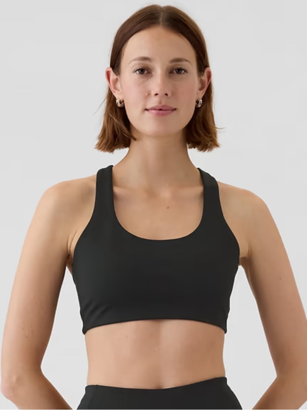 GapFit Power Medium Impact Racerback Sports Bra - Black Size M